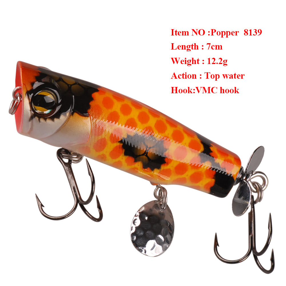 7cm 12.2g Top Water Popper Lure